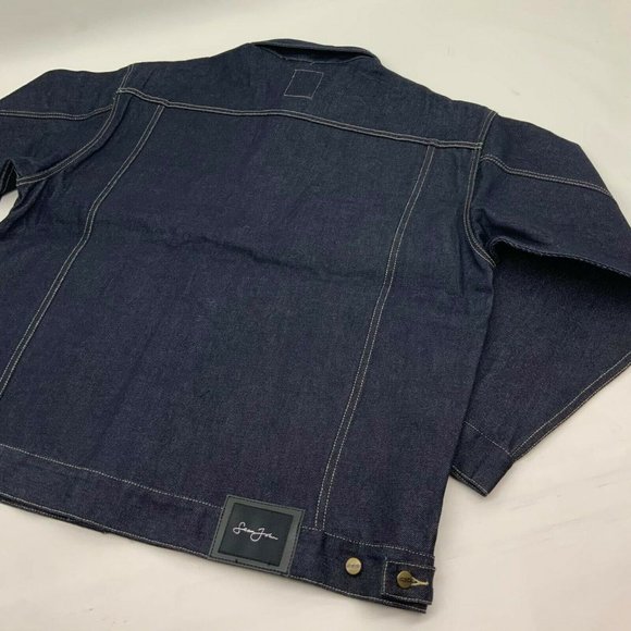 Men's Sean John Dark Blue Casual Denim Jacket - Picture 2 of 2